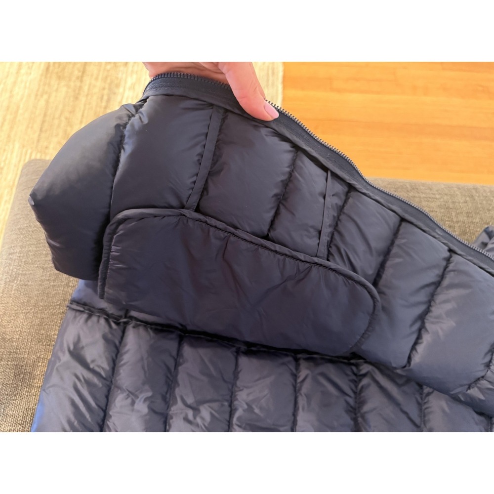 Martha Stewart Jacket Womens XL Navy Down Puffer Short Sleeve Full Zip Quilted - Picture 12 of 15
